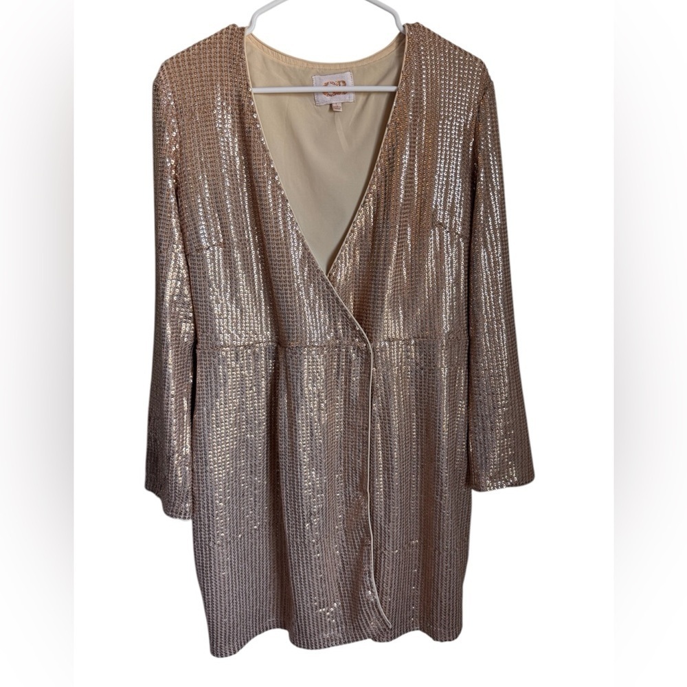 Gianni Bini Rose Gold Sequin Mini Dress